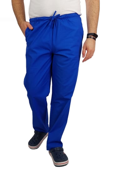 Spodnie medyczne CLINIC męskie chabrowe XL M&C