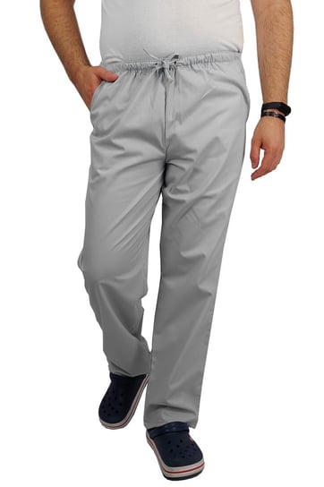 Spodnie medyczne CLINIC męskie jasne szare L M&C