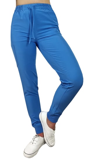 Spodnie medyczne elastyczne niebieskie Comfort Fit roz XL M&C
