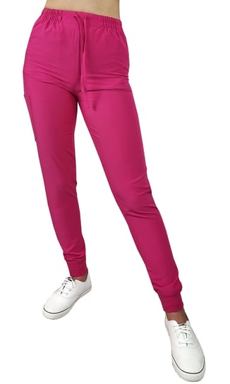 Spodnie medyczne elastyczne różowe Comfort Fit roz L M&C