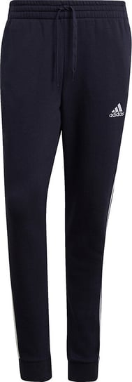 Spodnie męskie adidas Essentials Fleece Tapered Cuff 3-Band Pants granatowe GK8823-L Inna marka