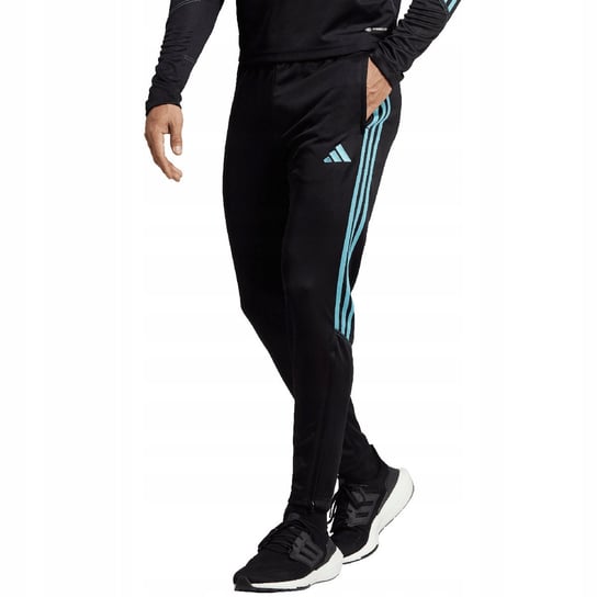 Spodnie męskie adidas Tiro 23 Club Training Tracksuit Bottoms czarno-niebie Adidas