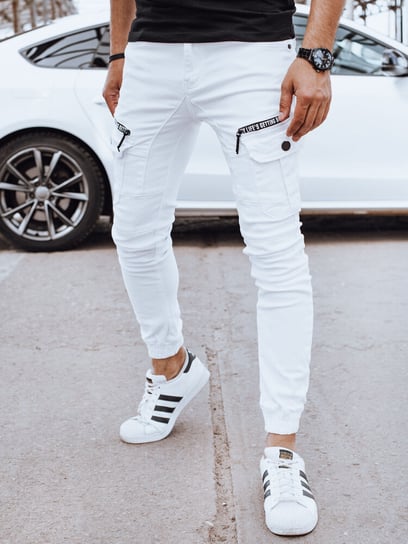 Spodnie męskie jeansowe bojówki białe Dstreet UX4361-30/44 Inna marka