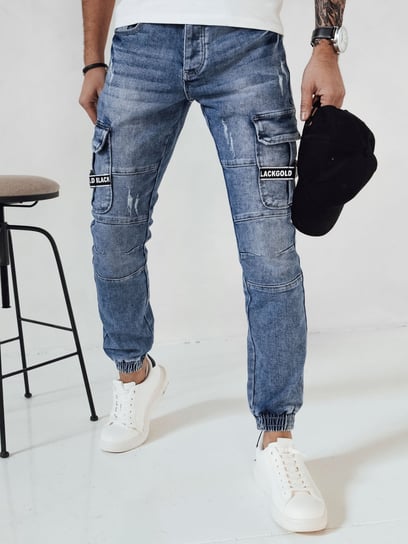 Spodnie męskie jeansowe joggery jasnoniebieskie Dstreet UX4147-33 Inna marka