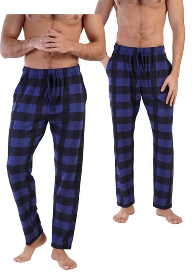 Spodnie Męskie piżamowe bawełniane długie Vienetta L z kieszeniami na noc Vienetta
