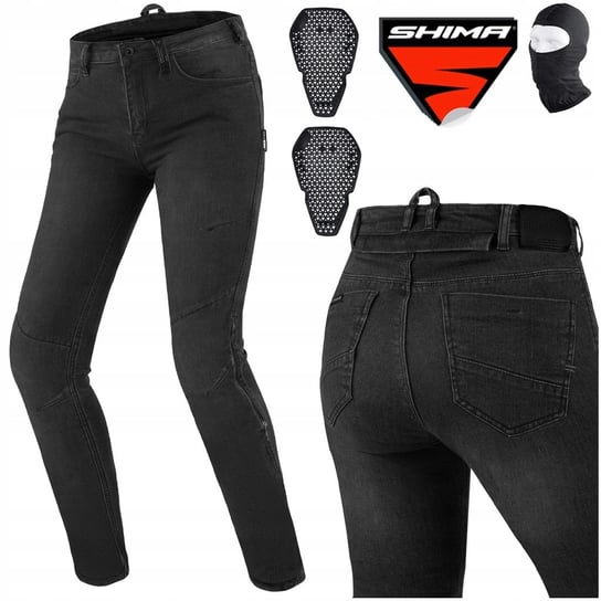 Spodnie Motocyklowe | Shima Metro Lady Black | Damskie Jeansy 26/30 SHIMA