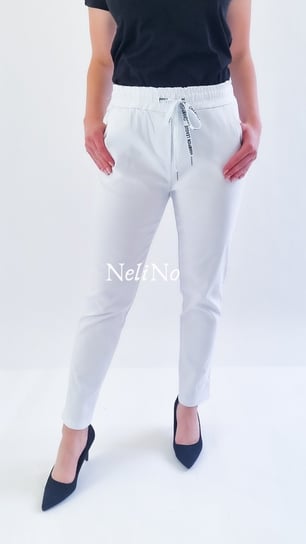 Spodnie na gumce Olivia Białe 3XL Nelino
