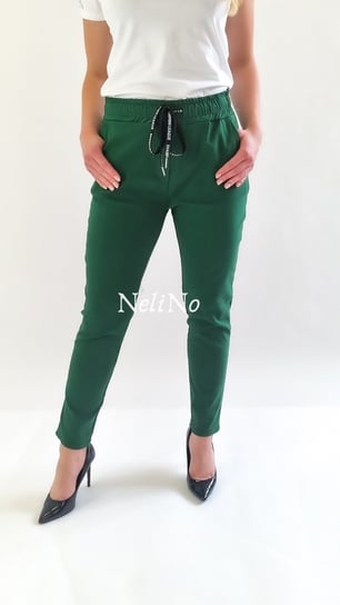 Spodnie na gumce Olivia Butelkowa zieleń 2XL Nelino