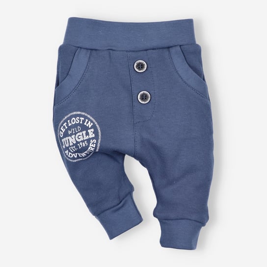 Spodnie niemowlęce DINO z bawełny organicznej dla chłopca-56 NINI