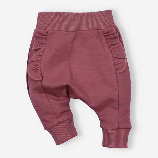 Spodnie niemowlęce dresowe FLAMINGS z bawełny organicznej dla dziewczynki-98 NINI
