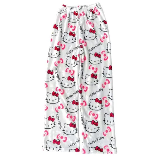 Spodnie Piżama Hello Kitty Pluszowe białe Inna marka