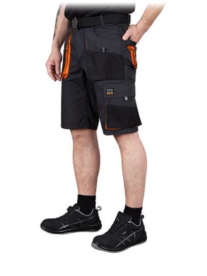 Spodnie robocze męskie do pasa krótkie szare/czarne/pomarańczowe roz. L REIS