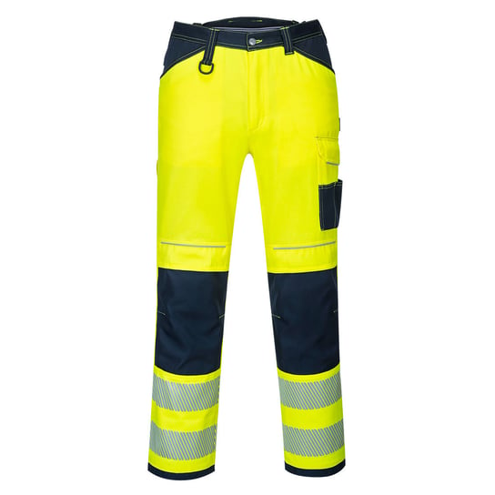 Spodnie robocze ostrzegawcze PW3 Żółty Granat 46 Portwest