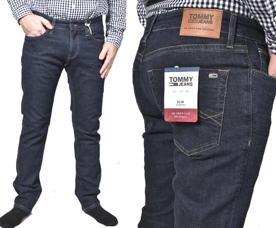Spodnie  Tommy Hilfiger Scanton biodrówki jeans W30 L32 granatowy Tommy Hilfiger