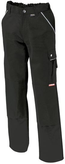 Spodnie z paskiem w talii, płótno, 320 g/m², rozmiar 54, czarne Inna marka