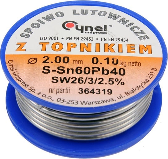 Spoiwo lutownicze sn60pb40 2,0/100 76818 Cynel Cynel