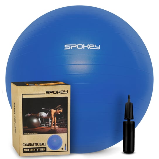 Spokey Piłka gimnastyczna FITBALL 65 cm niebieska Spokey