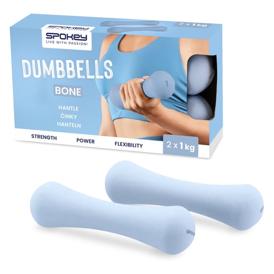 Spokey zestaw hantli 2 x 1kg  BONE neopren Spokey