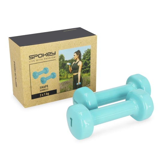 Spokey Zestaw hantli 2x1 kg Shape IV winylowe Spokey