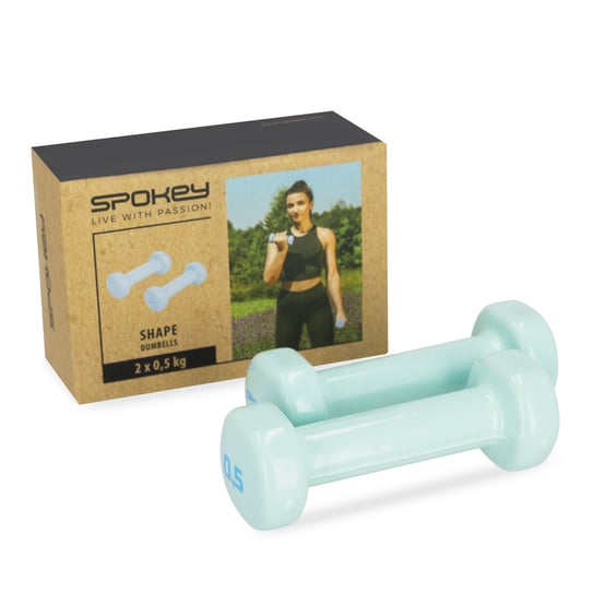 Spokey Zestaw hantli 2x1kg Shape IV winylowe Spokey