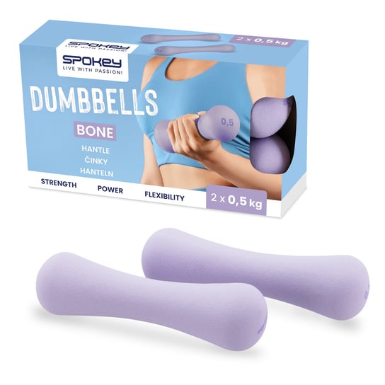 Spokey Zestaw hantli BONE 2x0,5kg neopren Spokey