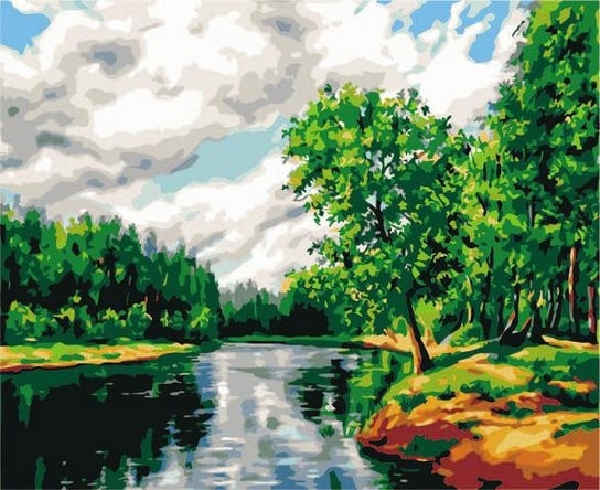 Spokój nad rzeką - Malowanie po numerach 30x40 cm ArtOnly