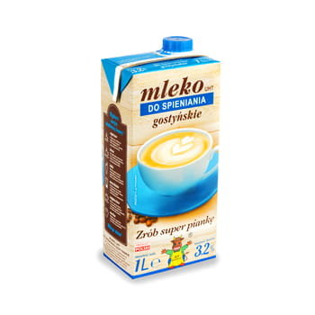 Spółdzielnia Mleczarska w Gostyniu. Mleko UHT do spieniania gostyńskie 3,2% 1 litr Gostyń