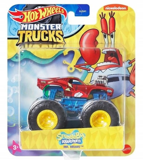 spongebob kanciastoporty krab mr. krabs  auto hot wheels truck figurka Mattel
