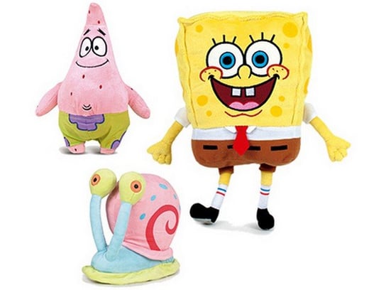 SpongeBob Ślimak Gacuś  Patryk zestaw maskotki 18-25cm Play By Play