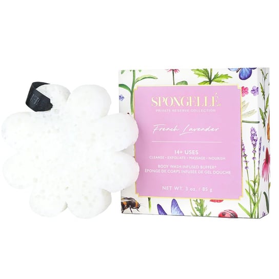 Spongelle, Boxed Flower, Gąbka Nasączona Mydłem Do Mycia Ciała, French Lavender Spongelle