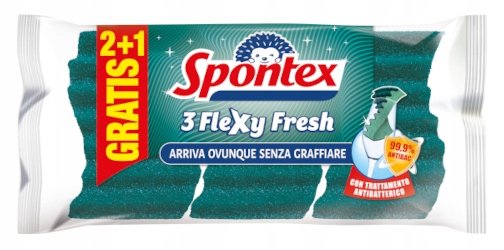 Spontex Flexy Fresh Zmywak Gąbka Do Naczyń 3Szt SPONTEX