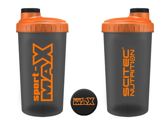 Sport-Max, Shaker, czarno-pomarańczowy, 700 ml Sport-Max