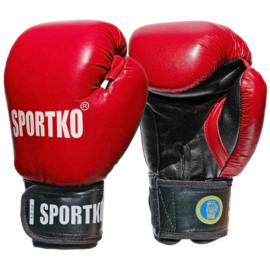 SportKO, Rękawice bokserskie PK1, czerwony, 12 uncji SportKO