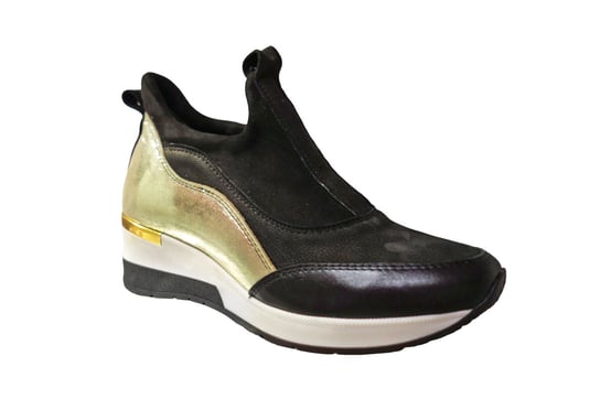 Sportowe damskie buty czarno-złote 37 Polskie buty