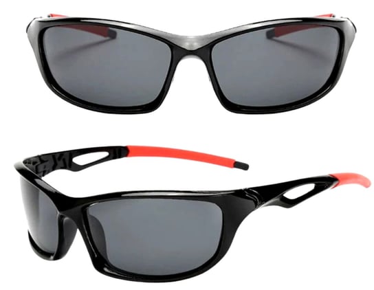 Sportowe okulary polaryzacyjne do jazdy uniwersalne czarne Edibazzar