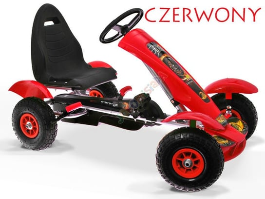 Sportowy Gokart na pedały F618 Pompowane koła! Obciążenie do 50 kg! Gokart 618 Gokart F618 JOKO