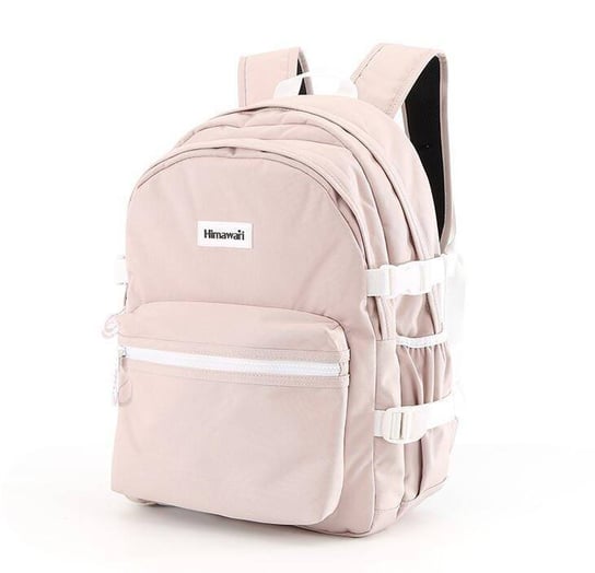Sportowy miejski plecak z wodoodpornej tkaniny plecak na laptopa do szkoły Himawari, różowy jasnoróżowy Himawari