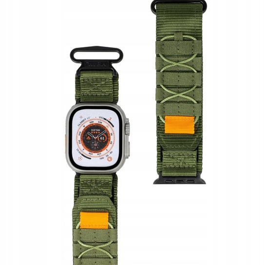 Sportowy pasek do zegarka Bizon Strap Watch Adventure do Apple Watch 42/44/45/49 mm, khaki Bizon