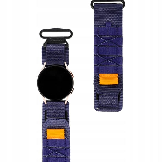 Sportowy pasek do zegarka Bizon Strap Watch Adventure do Galaxy Watch 20mm, granatowy Bizon