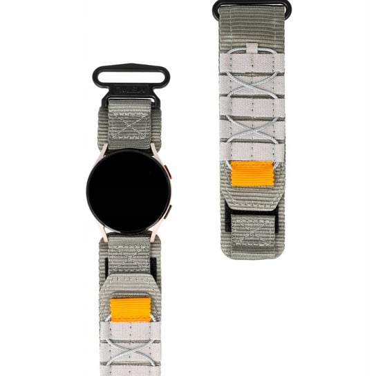 Sportowy pasek do zegarka Bizon Strap Watch Adventure do Galaxy Watch 20mm, szary Bizon