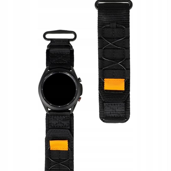 Sportowy pasek do zegarka Bizon Strap Watch Adventure do Galaxy Watch 22mm, czarny Bizon
