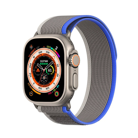 Sportowy pasek na rzepy do Apple Watch 8 / 7 / 6 / SE / 5 / 4 / 3 / 2 / 1 (38, 40, 41 mm) Dux Ducis Strap YJ Version - niebiesko-szary Dux Ducis