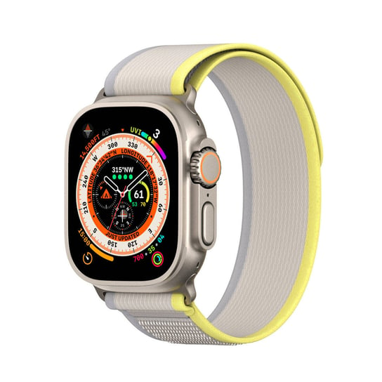 Sportowy pasek na rzepy do Apple Watch 8 / 7 / 6 / SE / 5 / 4 / 3 / 2 / 1 (38, 40, 41 mm) Dux Ducis Strap YJ Version - żółto-beżowy Dux Ducis
