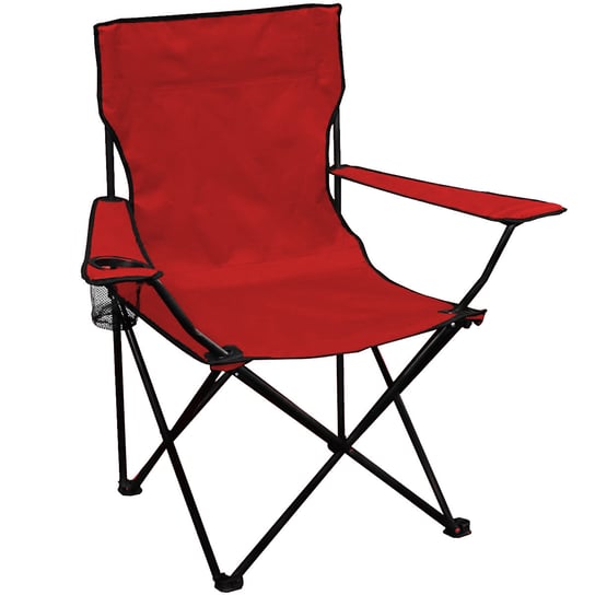 SportVida, Krzesło turystyczne składane dla wędkarza, czerwony SportVida