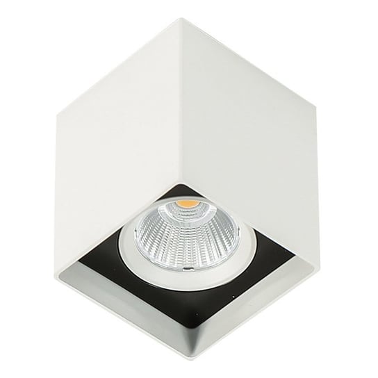 Spot LAMPA sufitowa ALDEN SLC78002/12W 3000K WH+BL Italux metalowa OPRAWA LED 12W downlight kostka cube biała czarna ITALUX