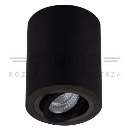 Spot LAMPA sufitowa Rullo Nero Orlicki Design regulowana OPRAWA metalowa downlight tuba czarna Orlicki Design
