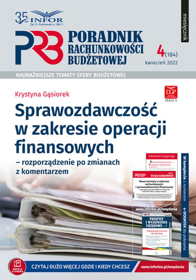 Sprawozdawczość w zakresie operacji finansowych - rozporządzenie po zmianach z komentarzem Gąsiorek Krystyna