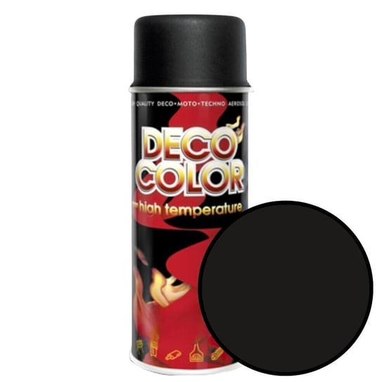 Spray 400ml wysokotemperaturowy 300°C czarny Deco Color 13300 Deco Color
