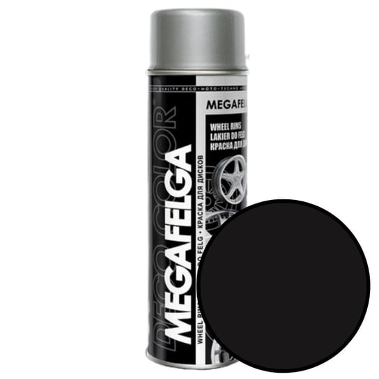 Spray 500ml akryl do felg czarny satyna Megafelga Deco Color 22543 Deco Color
