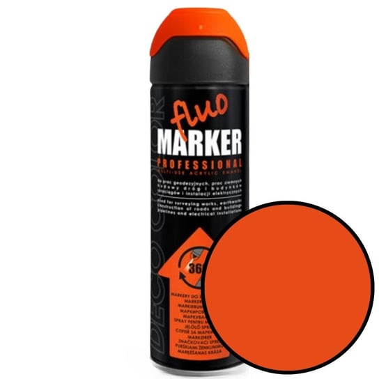 Spray 500ml Fluomarker geodezyjny pomarańcz Deco Color 14520 Deco Color